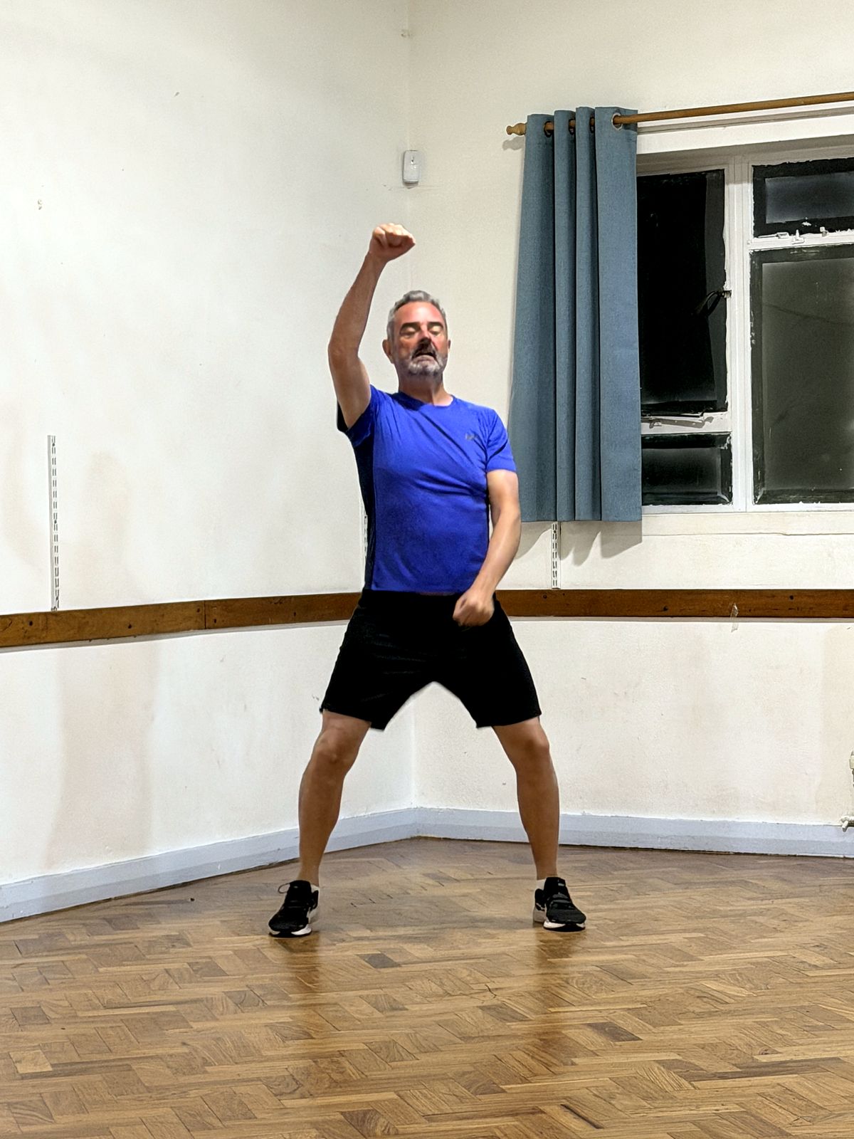 Member doing a warm-up